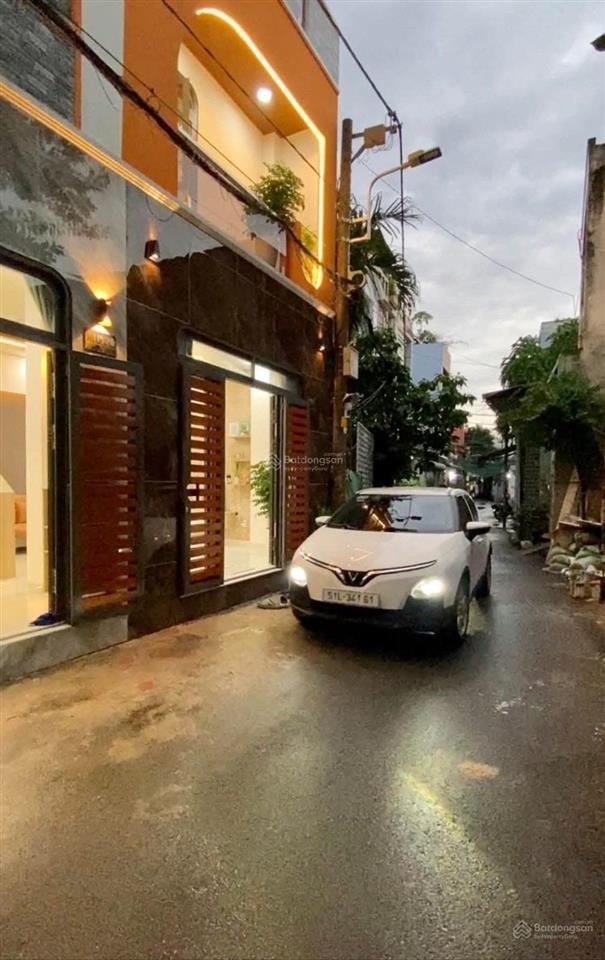 Hẻm xe hơi thông3 tầng btct4pnngang khủng 9.5m46m²bùi quang lã, p12, gò vấpchỉ 6tỷ2