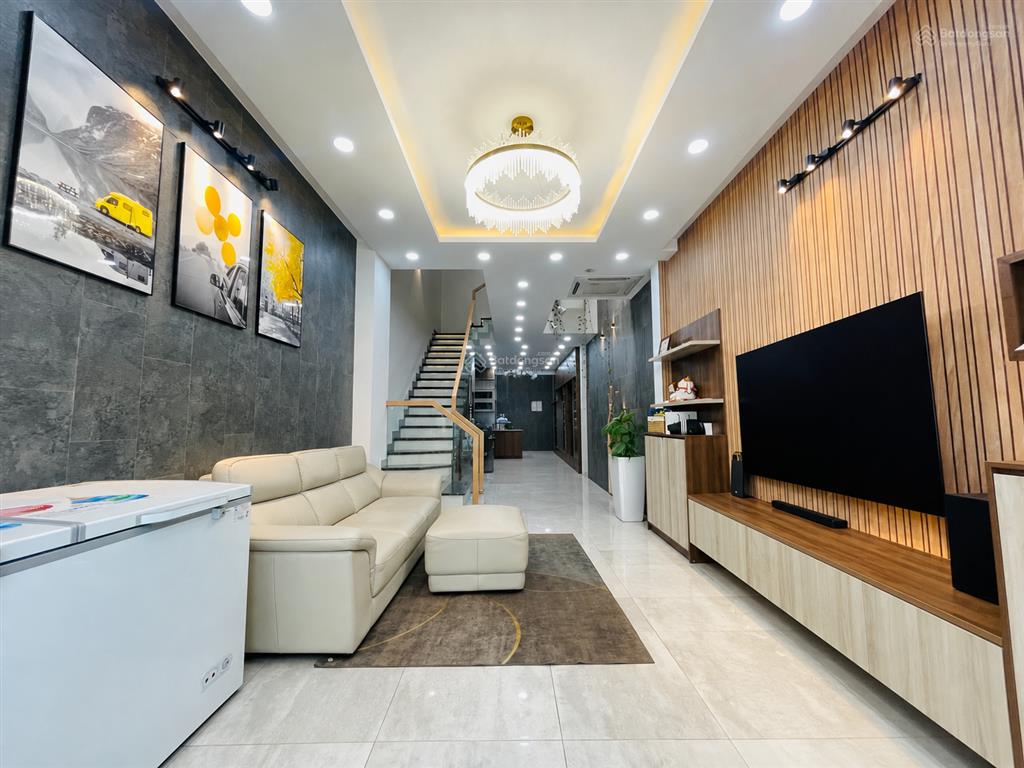 Hẻm xe hơi vào nhà  cách mặt tiền 15m  77m2  4 tầng  4pn  quang trung p8 gv  chỉ 9 tỷ 7 tl