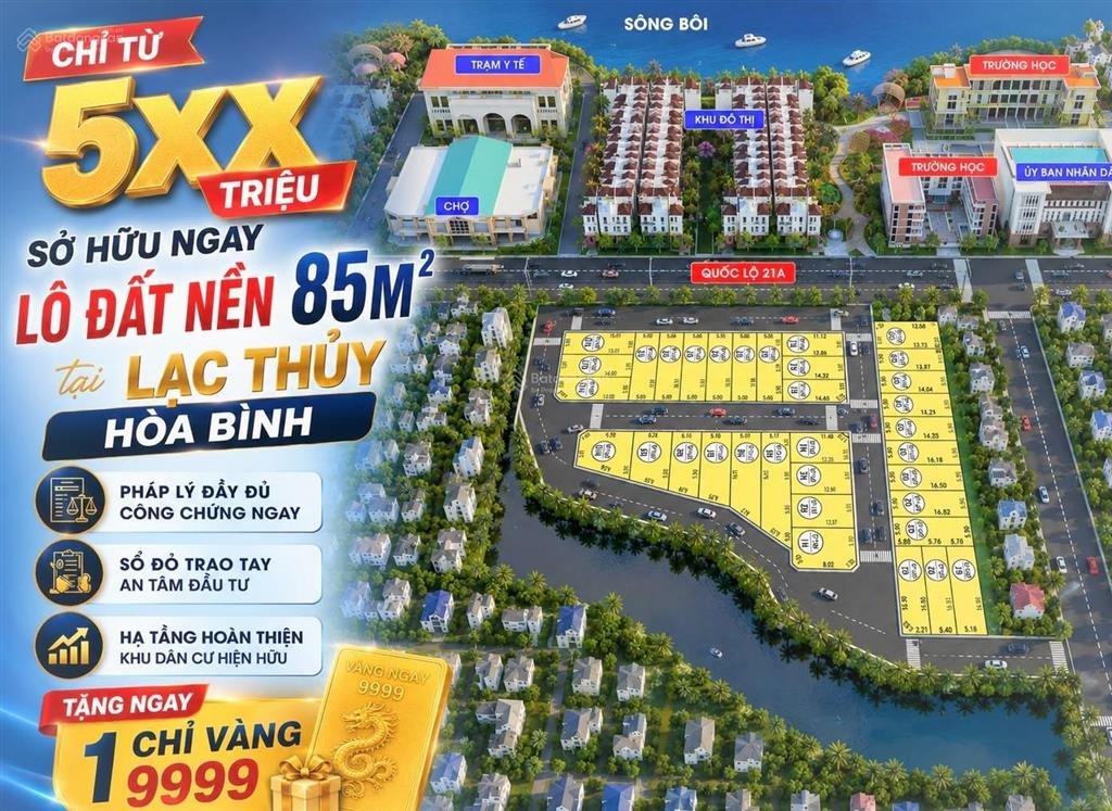 Đất nền sổ đỏ chỉ từ 500 triệu