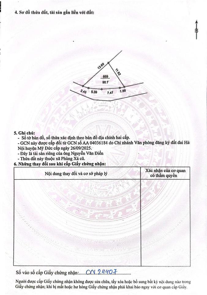 Bán đất phùng xá, chính chủ đất phùng xá