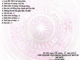 Bán đất phùng xá, chính chủ đất phùng xá