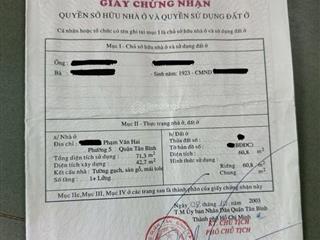 Bán nhà riêng tại phạm văn hai, 6,5 tỷ, 61m2, giá cực chất, view đẹp