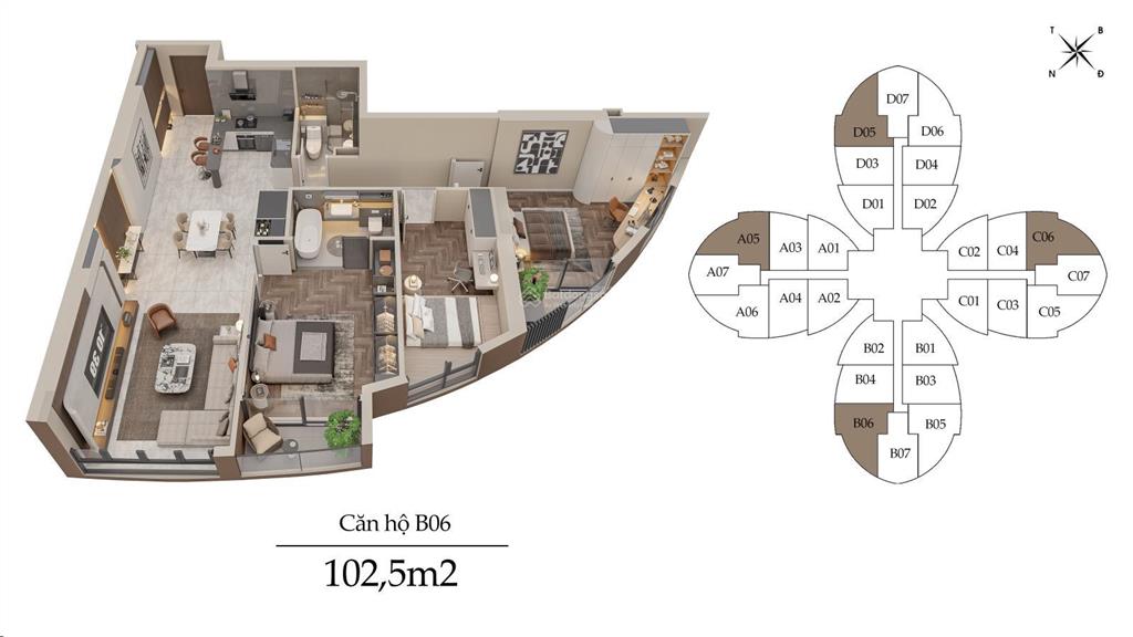 Quỹ căn chuyển nhượng có 1 0 2  the queen 360 giải phóng  giá bán bao rẻ  2pn căn 76m2 7,3 tỷ
