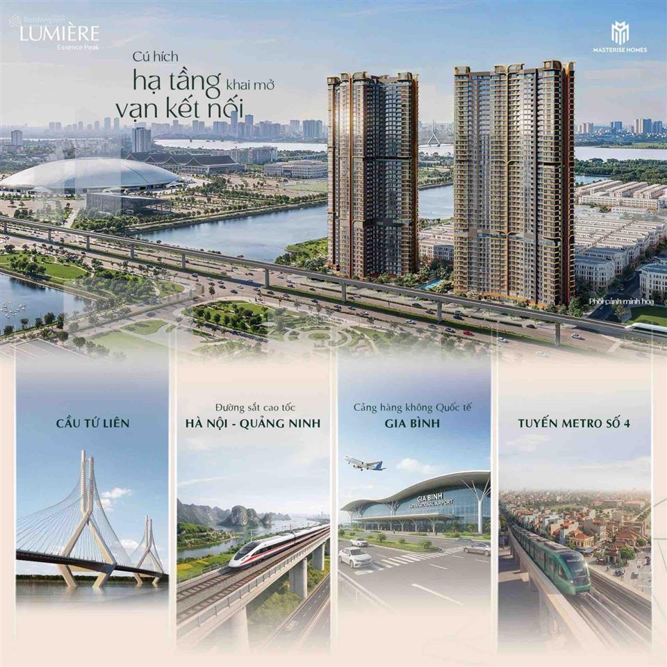 Bán nhanh căn 2n vip tầng trung trục 18 toà lumère essence peak, cam kết ko chênh, lý trực tiếp cđt