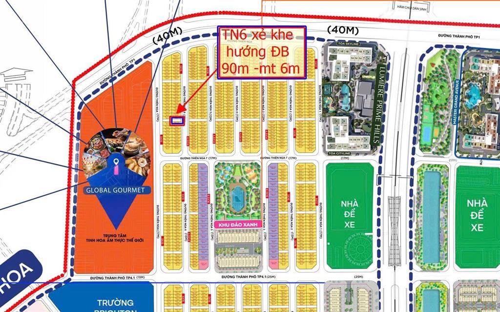Cần bán nhanh xẻ khe tn6 90m hướng đb mt 6m