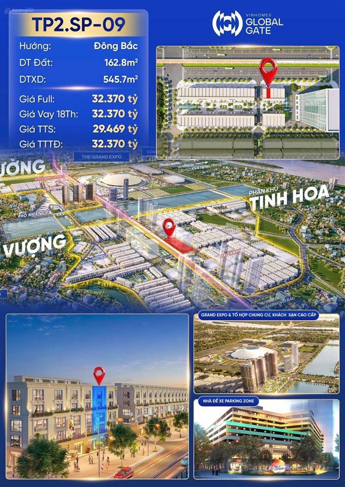 Liền kề kinh doanh mặt đường trường sa  vị trí đắc địa bậc nhất vinhomes global gate