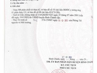 Bán đất ngang 10m đường xe hơi 1/ giữa hl11 và đường t14, xã tân quý tây, bình chánh