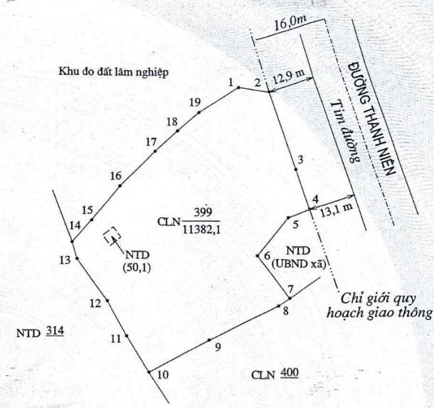 Bidv thanh lý quyền sử dụng đất diện tích 11382,1m² tại thôn an trân, xã thăng trường, đà nẵng