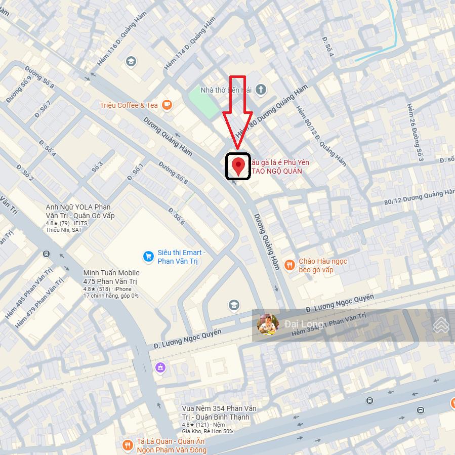 Bán nhà dương quảng hàm đối diện khu biệt thự city land khu vực xây cao hầm 7 tầng.