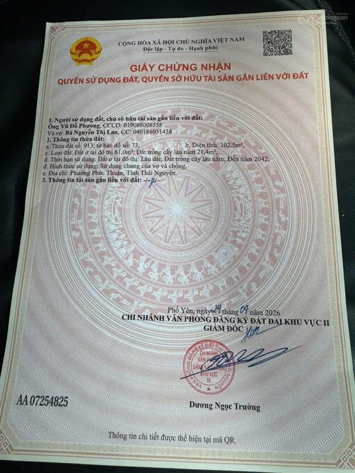 Bán đất tại làn 2 đường 261, 720 triệu, 103m2, uy tín giá tốt