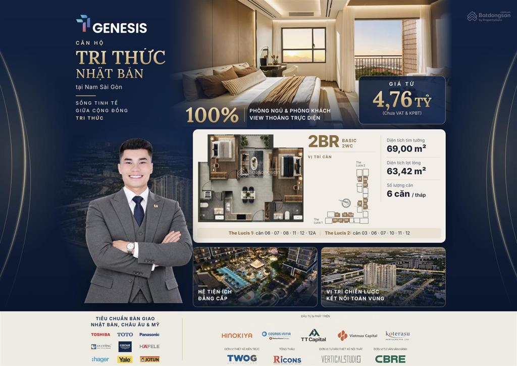 Tt genesis căn góc 69m2 liền kề phú mỹ hưng  tt chỉ 29tr/tháng, ck tới 11%   ngay 0906 589 ***