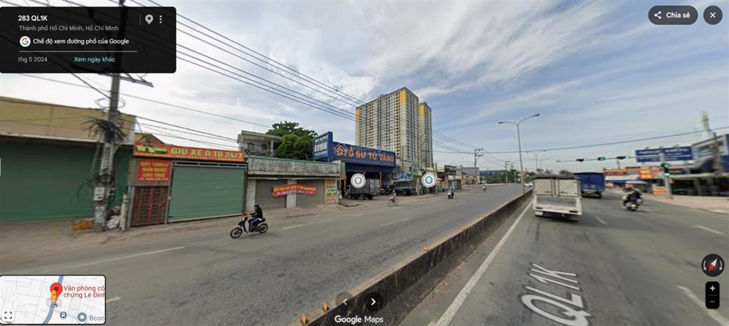 Góc 2mt quốc lộ 1k (415m2) giá đầu tư