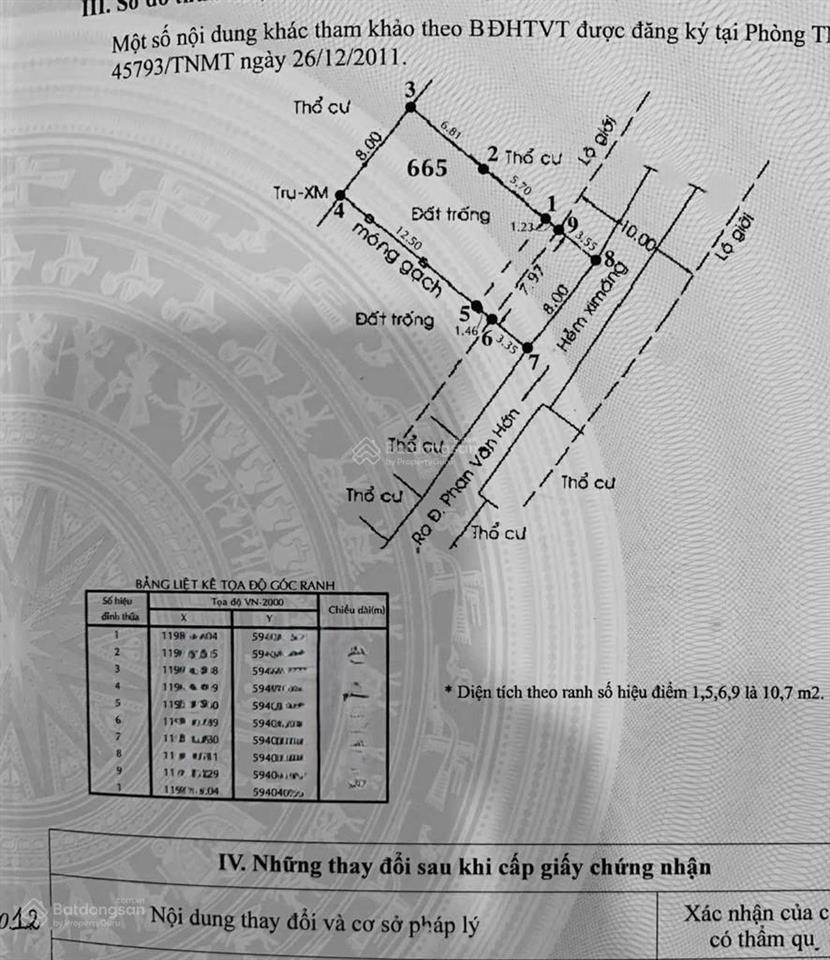 Duy nhất 1 lô đất phan văn hớn  ngang 8m  138m2 hẻm xe hơi  gần cầu tham lương  5.65 tỷ