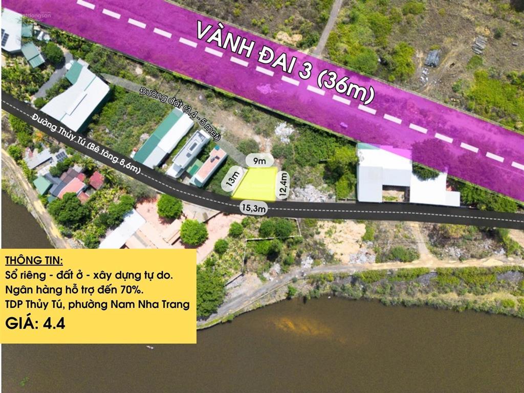 Bán gấp đất thổ cư 145,7m2 tại thuỷ tú, vĩnh thái, nha trang, giá cực chất 4,4 tỷ