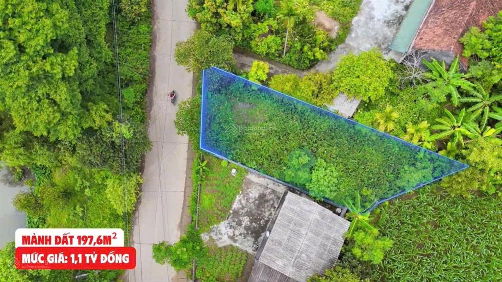 Chính chủ bán đất xã ba vì, 197,6 m2 giá 1,1 tỷ, lô đất nghỉ dưỡng đẹp, full thổ cư