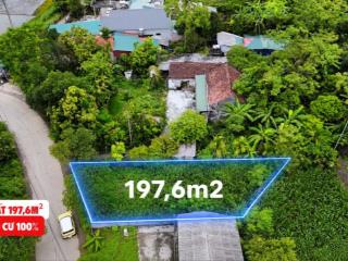 Chính chủ bán đất xã ba vì, 197,6 m2 giá 1,1 tỷ, lô đất nghỉ dưỡng đẹp, full thổ cư