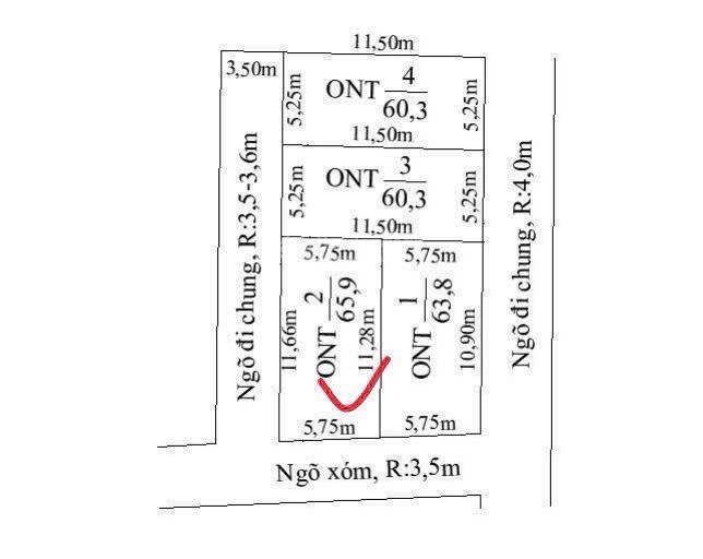 1nd66  bán lô góc ngũ phúc  vị trí đẹp ngay sát khu công nghiệp