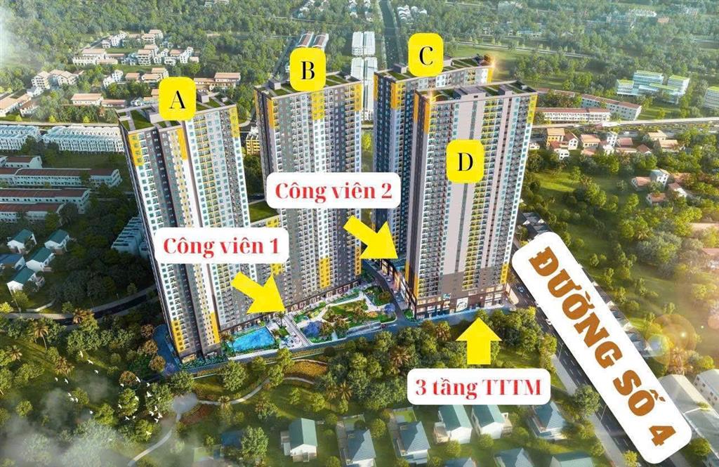 CĂN GÓC ĐẸP NHẤT BCONS SOLARY – CHỈ 2 TỶ 050 TR  2PN - 2WC  BAN CÔNG ĐÔNG NAM tại Dĩ An