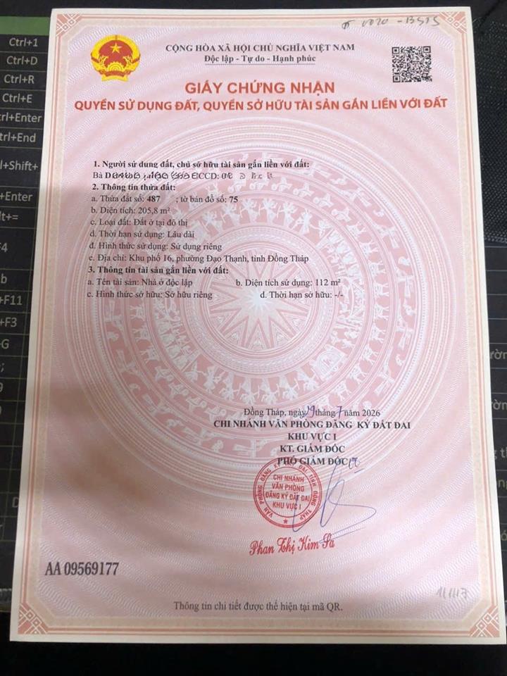 NHÀ ĐẸP - GIÁ TỐT - Chính Chủ Bán Nhà Riêng Tại  Đường huyện 92, phường Đạo Thạnh, Đồng