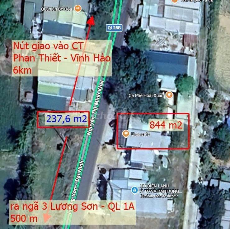 ĐẤT CHÍNH CHỦ - GIÁ TỐT Mặt Tiền Đường QL28B, Thị trấn Lương Sơn, Huyện Bắc Bình, Bình