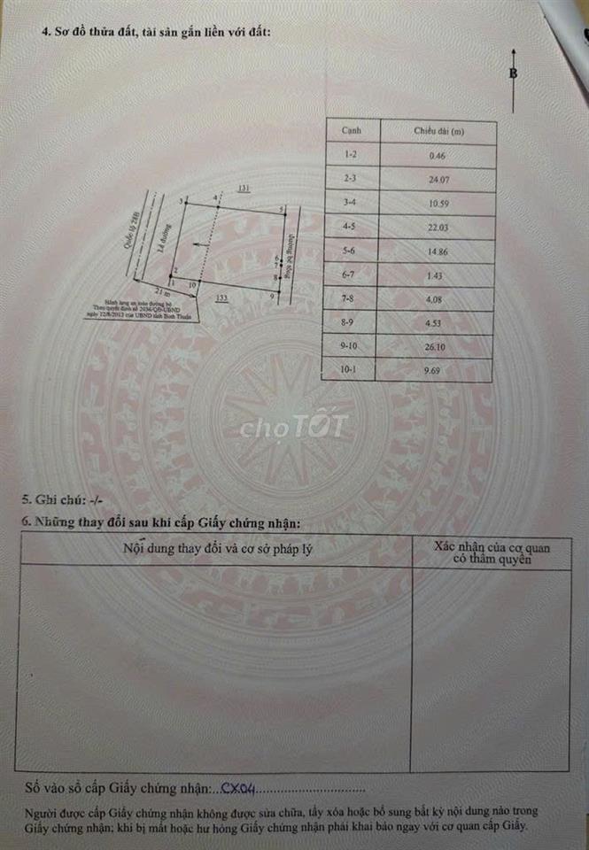 ĐẤT CHÍNH CHỦ - GIÁ TỐT Mặt Tiền Đường QL28B, Thị trấn Lương Sơn, Huyện Bắc Bình, Bình