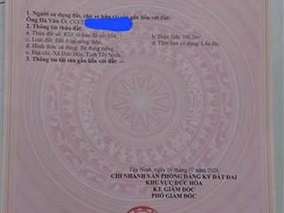 CHÍNH CHỦ Cần Bán Lô Đất Mặt Tiền Đường Số 8, Xã Hựu Thạnh, Huyện Đức Hòa, Long An
