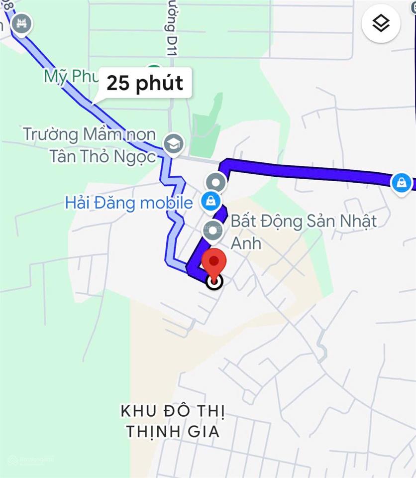 Bán đất tại khu đô thị thịnh gia, 1,5 tỷ, 129m2, hàng hiếm tại bến cát