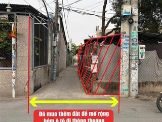 Đất 4,3x30m nở hâu 5m, sổ 129m2 đg chuẩn 4,5m 1/50m đg mỹ hoà 3  tân xuân