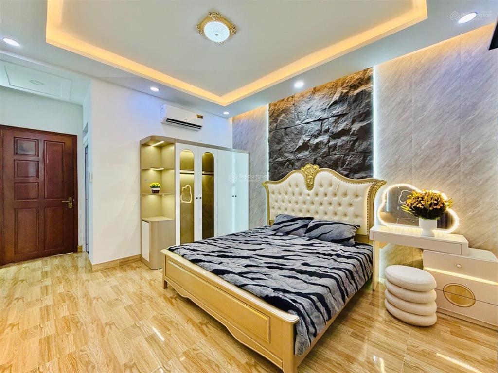 Bán nhà 4tầng mới đẹp vị trí cực đỉnh hẻm xe tải 8m ngay mặt đường lê đức thọ p. an hội đông chỉ 8x