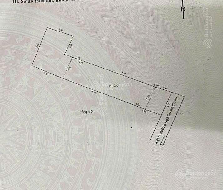 Chủ gửi bán nhà kiệt ngô quyền thông chợ chiều, 110m2, giá nhỉnh 4 tỷ có tl