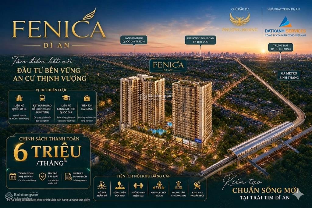 Căn hộ fenica cao cấp 4 mặt tiền, trả trước 160tr, góp 6tr/tháng đến khi nhận nhà ( số lượng có hạn
