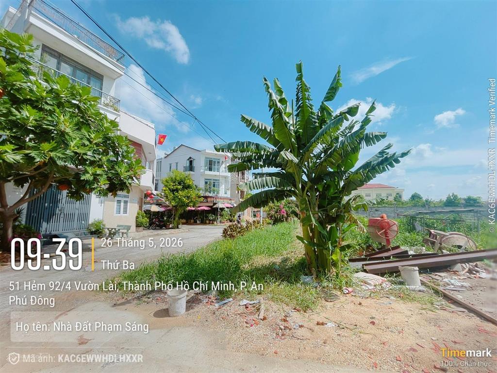 Đất 76m2 thổ cư  đường thông 20m  khu chung cư an phú đông  92 vl