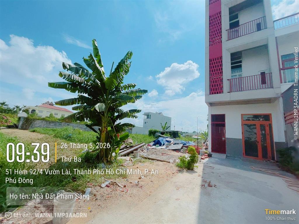 Đất 76m2 thổ cư  đường thông 20m  khu chung cư an phú đông  92 vl