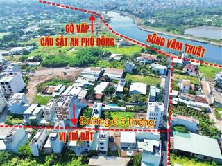 Đất sát sông vàm thuật khu sơn ca 8 vườn lài, dt 83m2 thổ cư