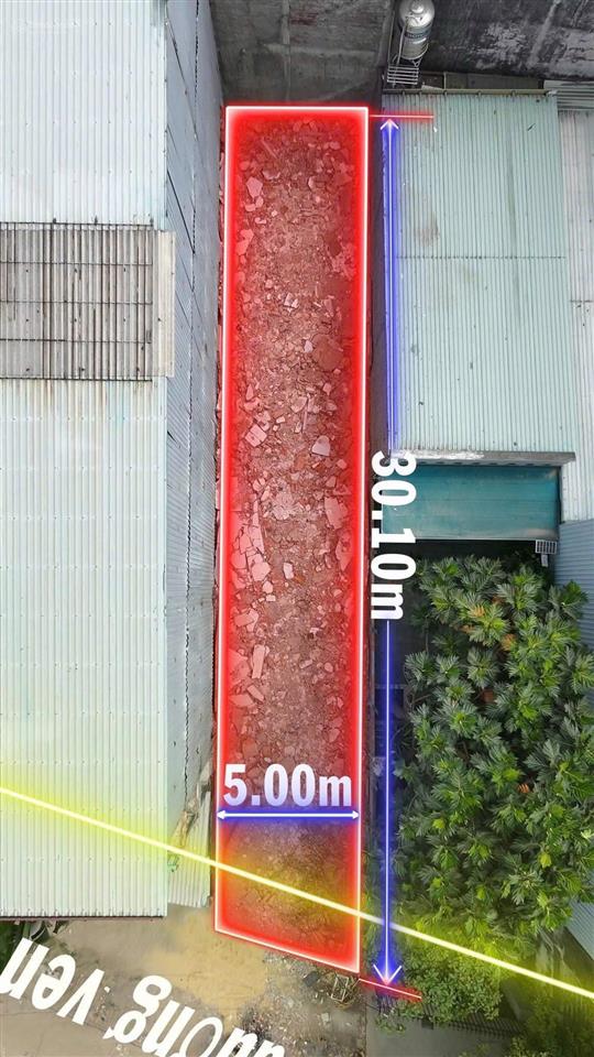 Đất mặt tiền sông vàm thuật, dt 5x29m, đối diện công viên nguyễn văn lượng gò vấp