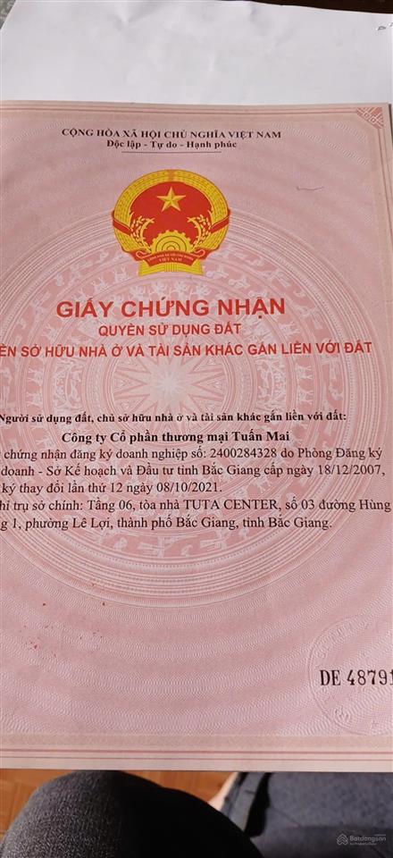 Quỹ đất thổ cư/dự án xã lạng giang