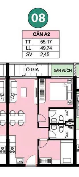 Bán căn sân vườn bcons newsky 2pn2wc 55m² giá 2,8 tỷ  một trong số ít 1 căn