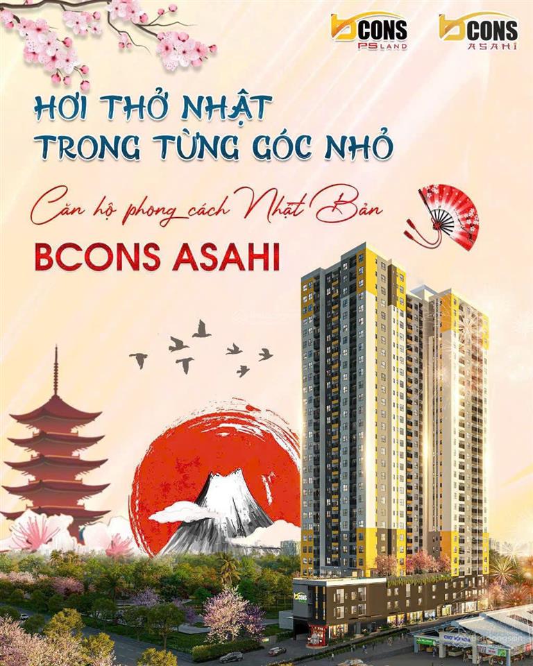Bán căn hộ bcons asahi 2pn 50m² giá chuyển nhượng chỉ 2,34 tỷ