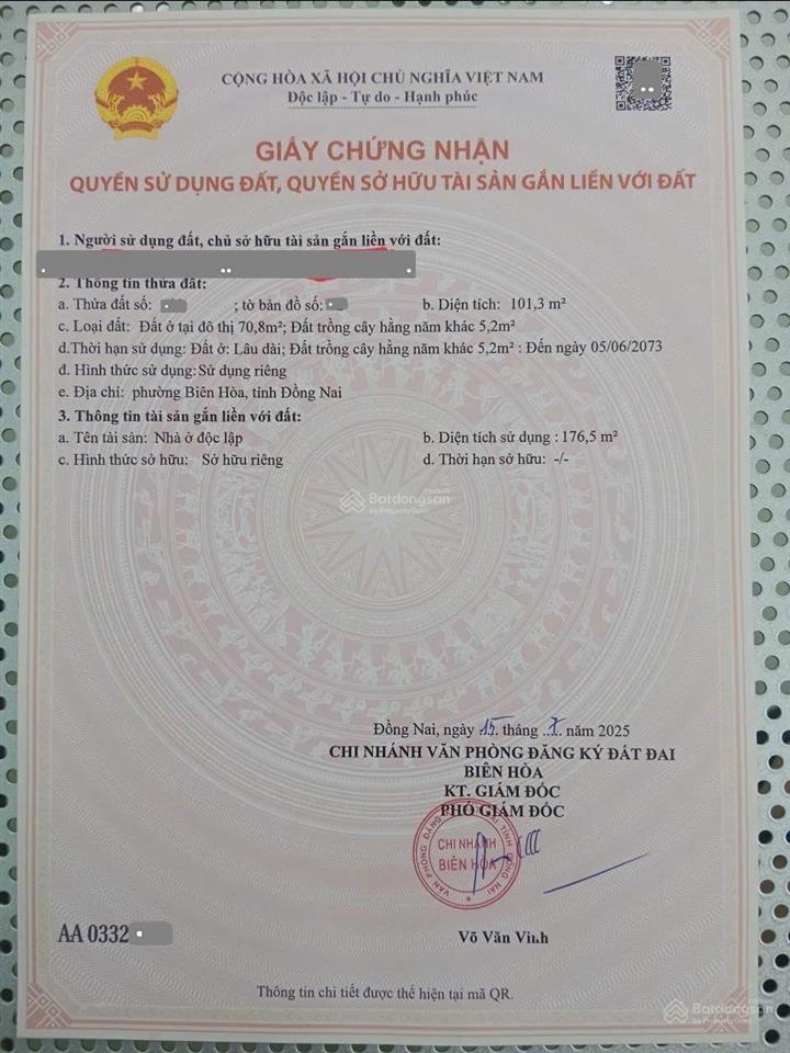 6901 nhà hoàn công p.tân hạnh biên hòa có sân xe hơi 7 chỗ, gần bùi hữu nghĩa 101m2  3pn  3,7 tỷ