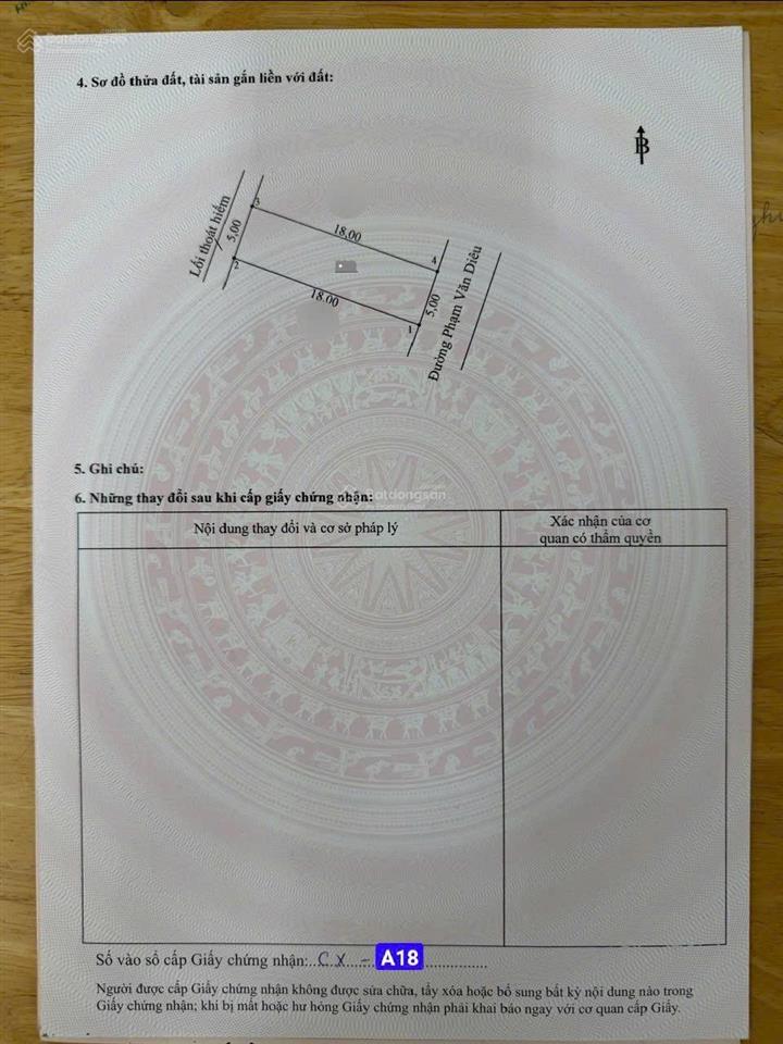 8452  bán đất mặt tiền phạm văn diêu, p. tân hạnh, biên hòa  90m2 thổ cư 100%  giá 4,8 tỷ