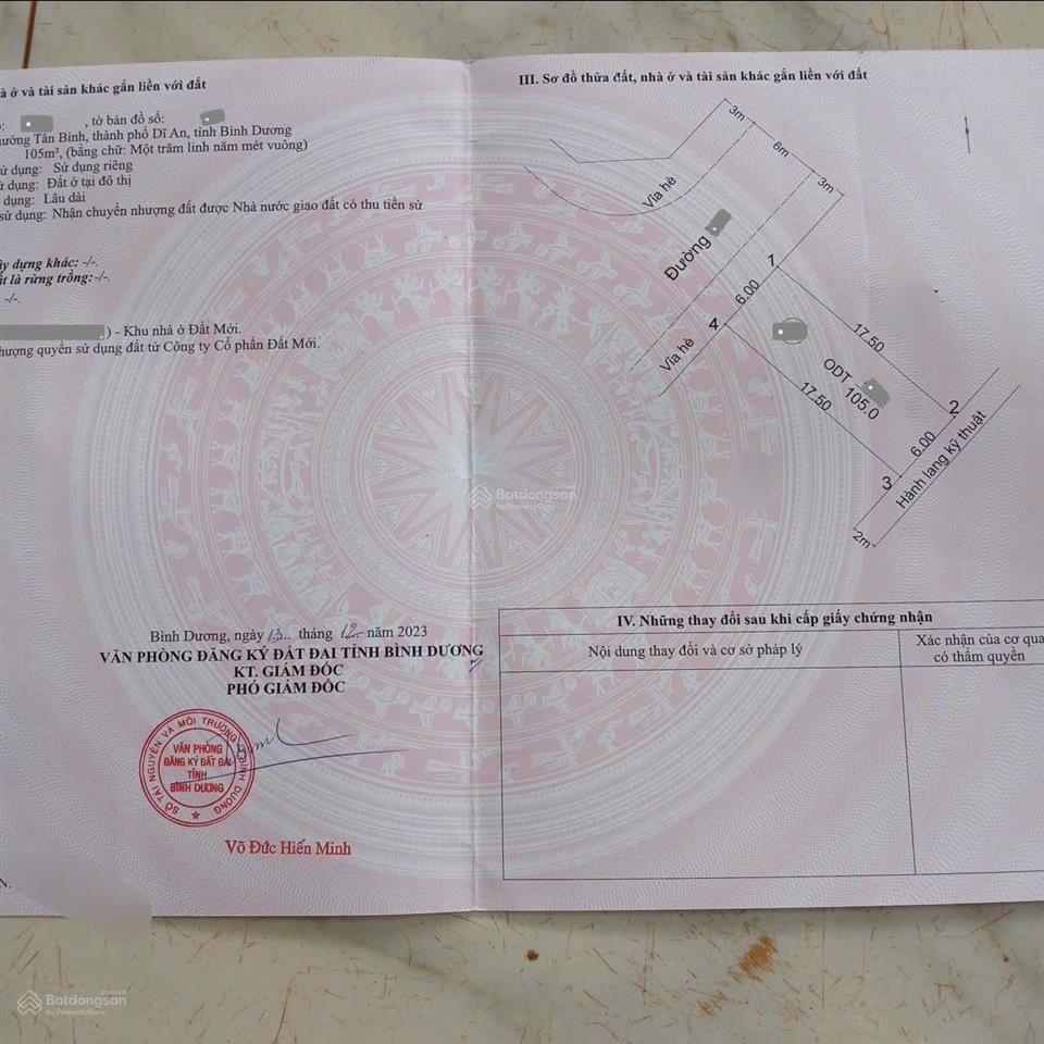 8389  bán nhà 1t1l sân ô tô 7 chỗ gần ngã tư chiêu liêu, p. tân bình, tp. dĩ an 105m2  4,6 tỷ