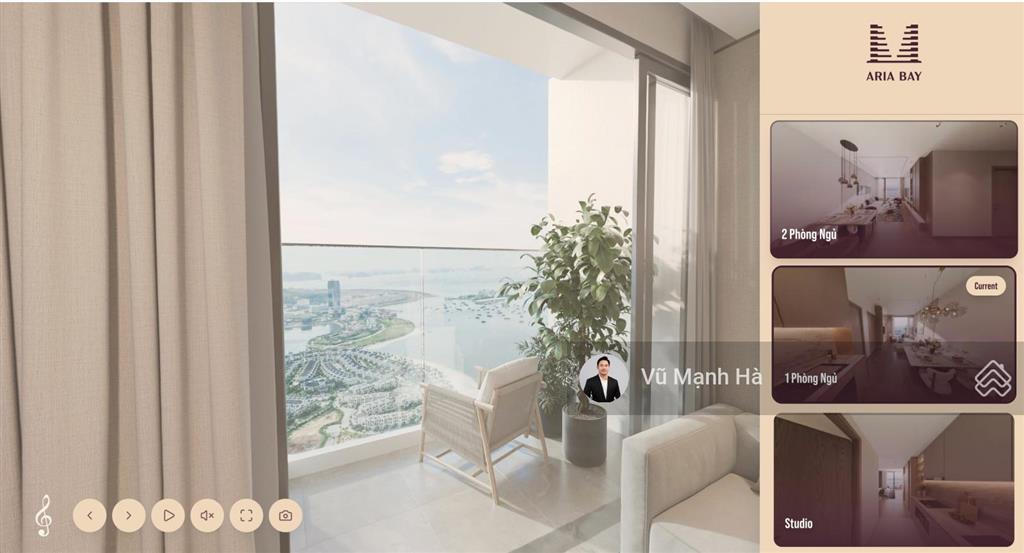 Aria bay studio nhỉnh 2,1 tỉ giá tốt nhất từ chủ đầu tư