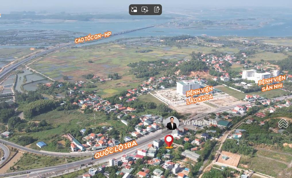 Đất mặt đường 18 cạnh dự án hạ long xanh và ga đường sắt cao tốc