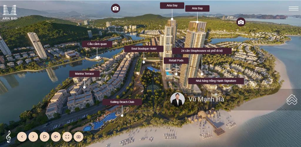 Aria bay tháp đôi đẹp hạ long giá đầu tư