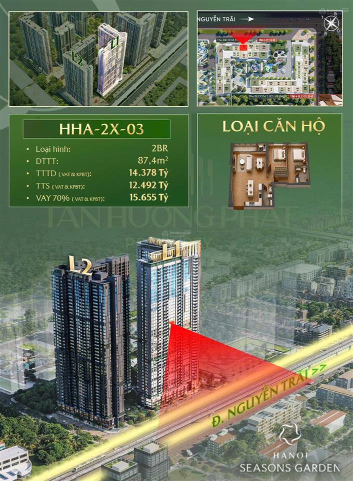 Hà nội season garden  độc quyền quỹ căn đẹp 1  3pn. chiết khấu cao.