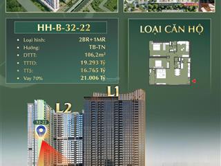 Siêu phẩm căn góc 2br+1mr tầng cao tầm view kép đắc địa tại lumière hanoi seasons garden