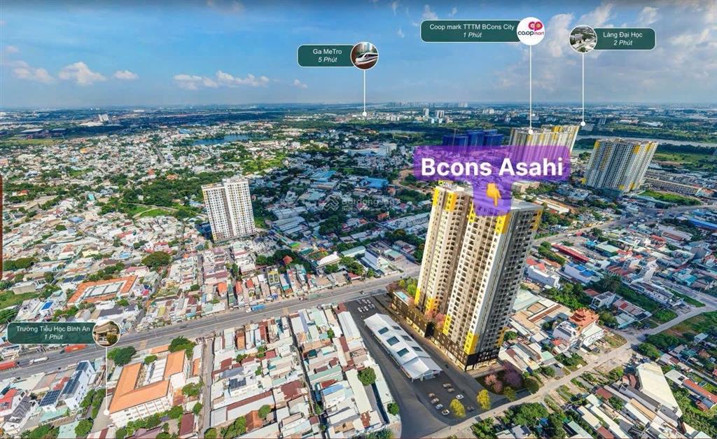 Chính chủ bán căn 1pn bcons asahi, giá cực tốt