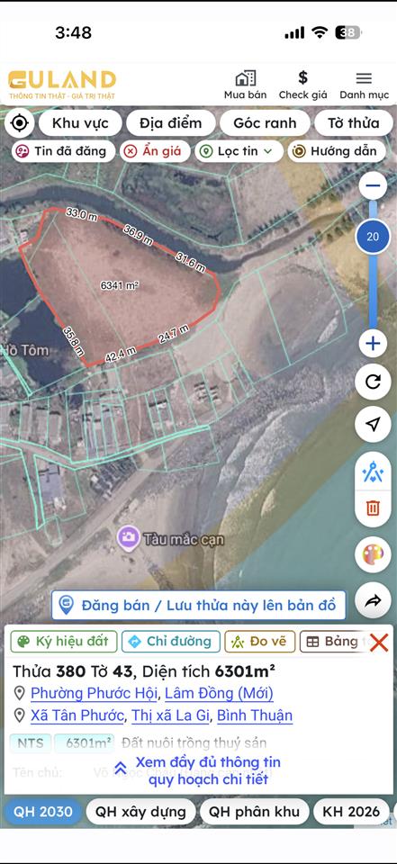 Đất ven biển la gi, gần chợ la gi, la gi new city. phù hợp nghỉ dưỡng, homestay