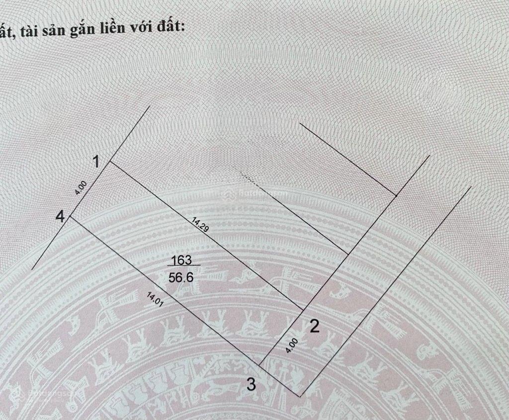 Bán đất tại liên mạc, 6,6 tỷ, 57m2, mặt tiền 4m, 15m ra ô tô tránh đỗ