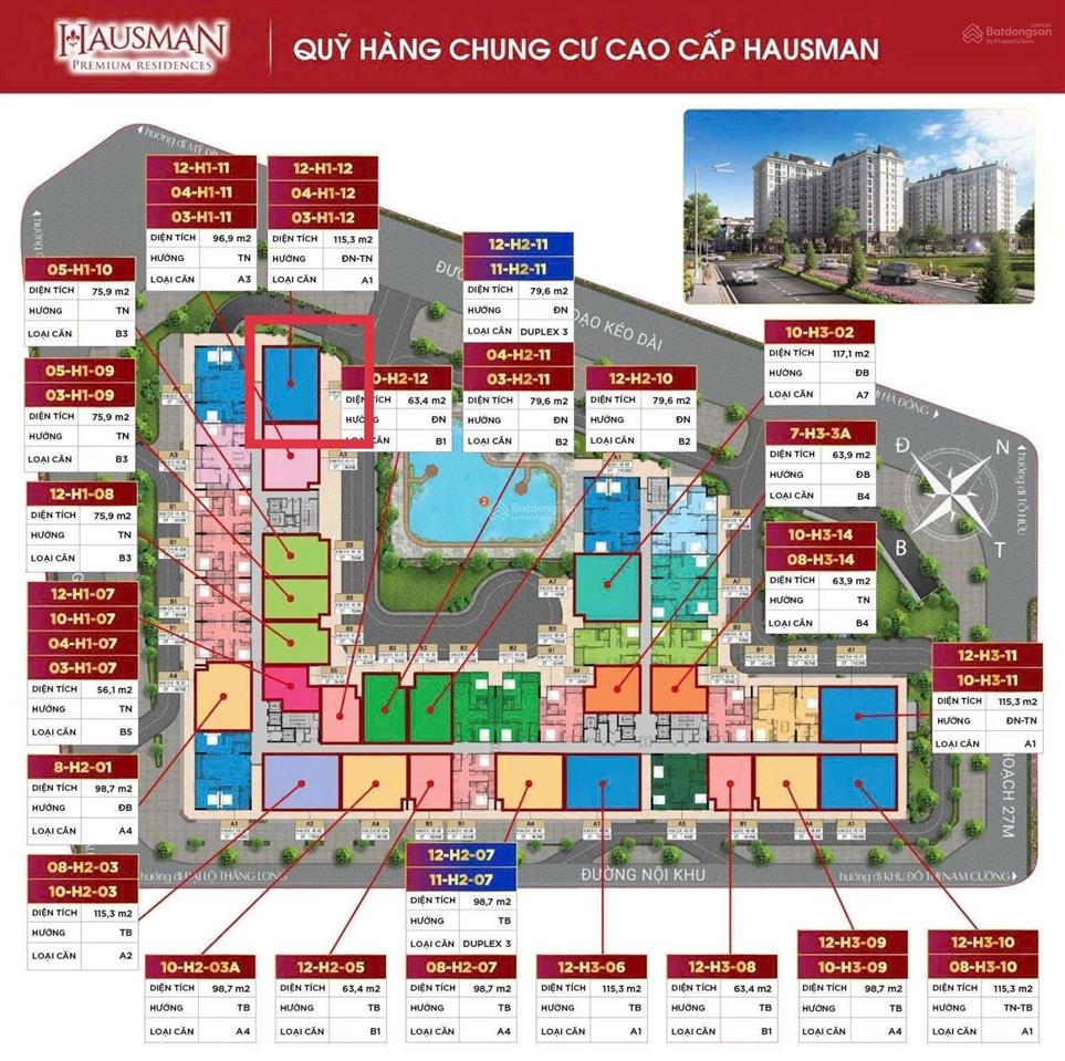 Bán quỹ ngoại giao căn h109 hausman đại mỗ giá chỉ từ 9x triệu/m2 (có thương lượng)